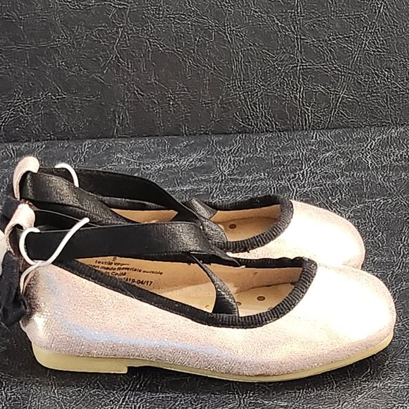 New Cat And Jack Rose Gold Ballet Style Dress Flats Size 6 Toddler - Picture 5 of 10